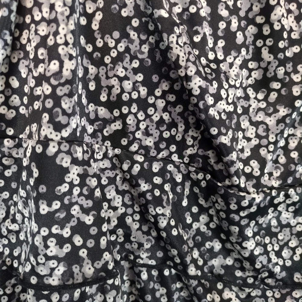 NWT Lane Bryant Sheath Dress Plus Size 20 Black Abstract Ruffle Satin Sleeveless - Picture 10 of 10